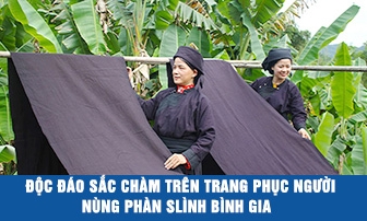 Độc đáo sắc chàm trên trang phục người Nùng Phàn Slình Bình Gia