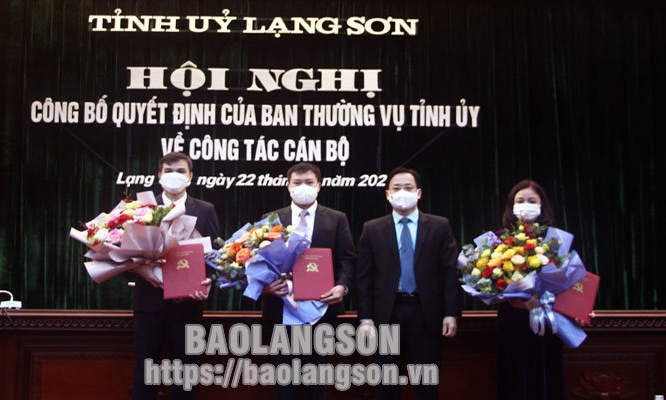 Công bố Quyết định của Ban Thường vụ Tỉnh ủy về công tác cán bộ