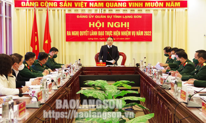 Đảng ủy Quân sự tỉnh ra Nghị quyết lãnh đạo thực hiện nhiệm vụ năm 2022