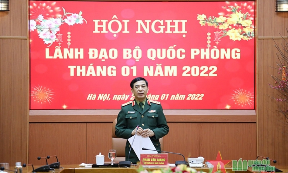 Đại tướng Phan Văn Giang chủ trì Hội nghị lãnh đạo Bộ Quốc phòng tháng 01 năm 2022