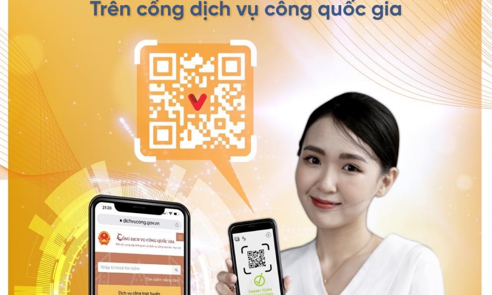 Thanh toán trực tuyến thuận lợi bằng mã VietQR trên Cổng dịch vụ công