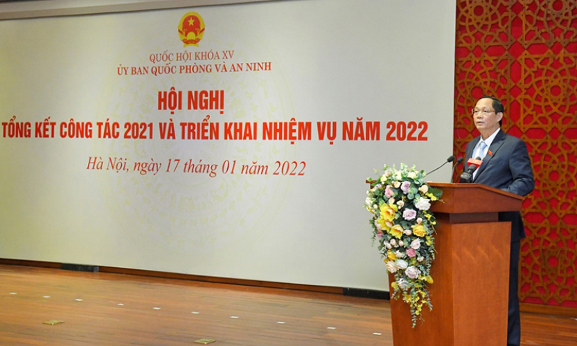 Ủy ban Quốc phòng và An ninh tổng kết công tác năm 2021, triển khai nhiệm vụ năm 2022