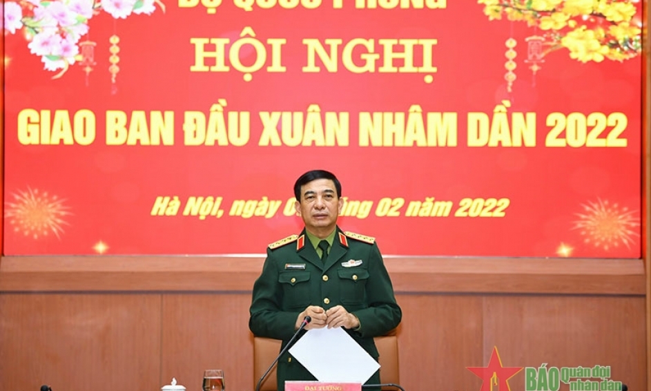 Đại tướng Phan Văn Giang chủ trì Hội nghị giao ban Bộ Quốc phòng đầu xuân Nhâm Dần 2022