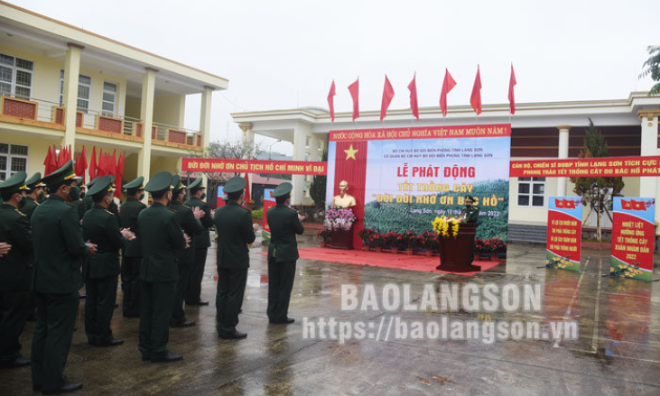 Bộ đội Biên phòng tỉnh phát động "Tết trồng cây đời đời nhớ ơn Bác Hồ" xuân Nhâm Dần 2022