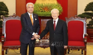 Tổng Bí thư Nguyễn Phú Trọng tiếp Thủ tướng Chính phủ Malaysia