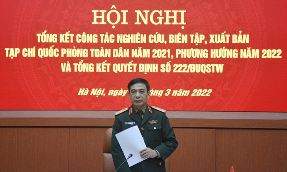 Đại tướng Phan Văn Giang chủ trì Hội nghị tổng kết công tác nghiên cứu, biên tập, xuất bản Tạp chí Quốc