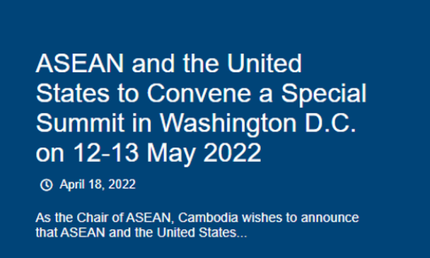 ASEAN và Hoa Kỳ tổ chức Hội nghị Cấp cao đặc biệt tại Washington D.C