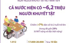 Cả nước hiện có khoảng 6,2 triệu người khuyết tật