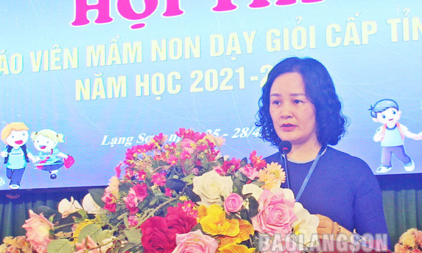 65 thí sinh tham gia hội thi giáo viên mầm non dạy giỏi cấp tỉnh năm học 2021 – 2022