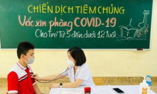 Gần 200 trẻ từ 5 đến dưới 12 tuổi đầu tiên tiêm vaccine COVID-19