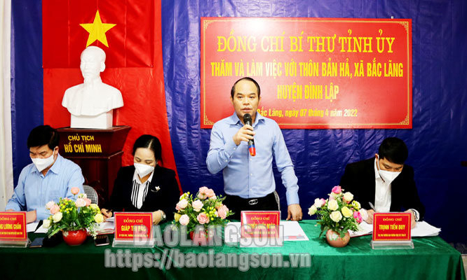 huyện Đình Lập: Khảo sát, nắm tình hình thực tế về hoạt động của tổ chức Đảng, tổ chức chính trị - xã hội
