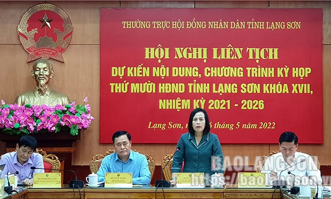 Hội nghị liên tịch dự kiến nội dung, chương trình kỳ họp thứ mười HĐND tỉnh khóa XVII