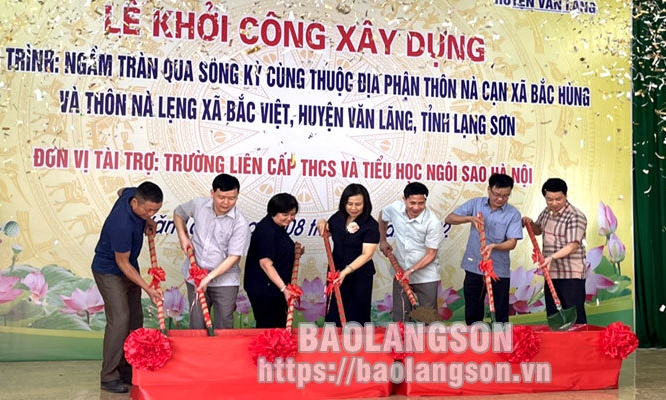 Gần 3 tỷ đồng xây dựng ngầm tràn vượt sông Kỳ Cùng huyện Văn Lãng