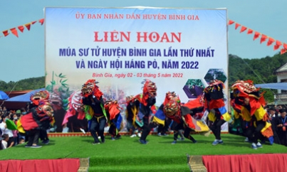 Bình Gia: Khai mạc Liên hoan múa Sư tử huyện lần thứ nhất và Ngày hội Háng Pò năm 2022