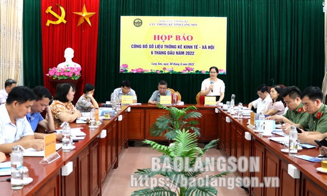 Họp báo công bố số liệu thống kê kinh tế - xã hội tỉnh 6 tháng đầu năm 2022