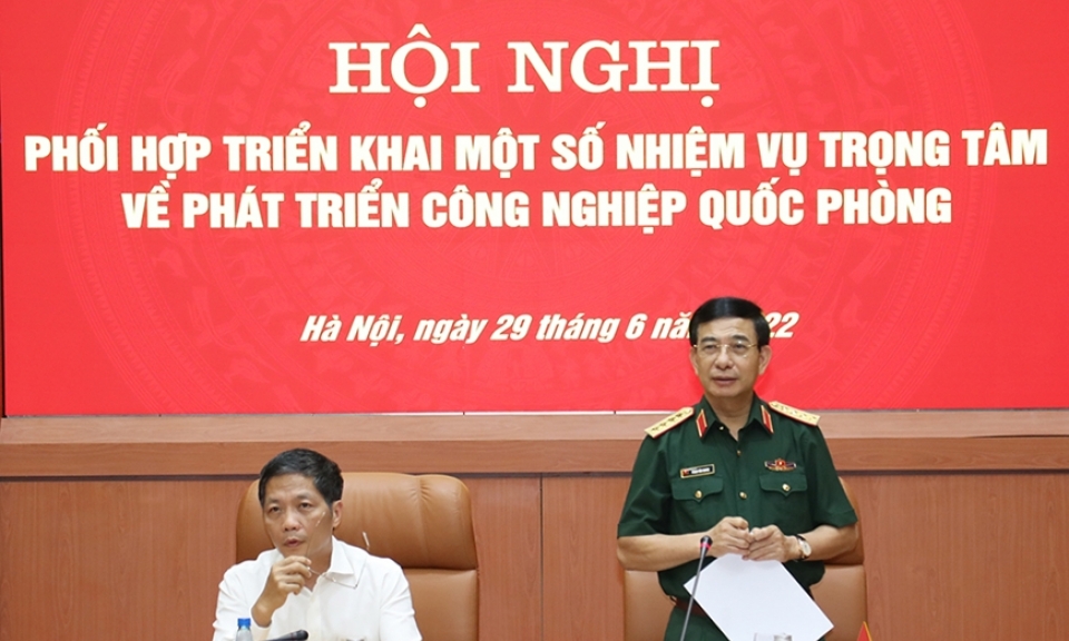 Hội nghị phối hợp giữa Bộ Quốc phòng và Ban Kinh tế Trung ương về phát triển công nghiệp quốc phòng