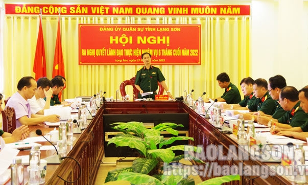 Đảng uỷ Quân sự tỉnh ra Nghị quyết lãnh đạo nhiệm vụ 6 tháng cuối năm 2022