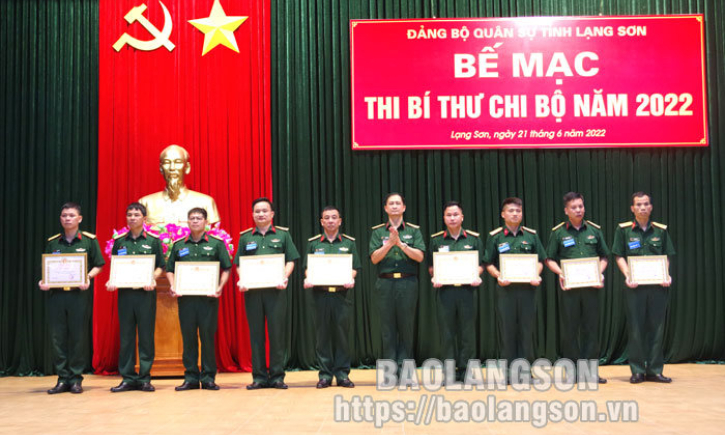 Đảng bộ Quân sự tỉnh: 20 thí sinh tham gia hội thi bí thư chi bộ năm 2022