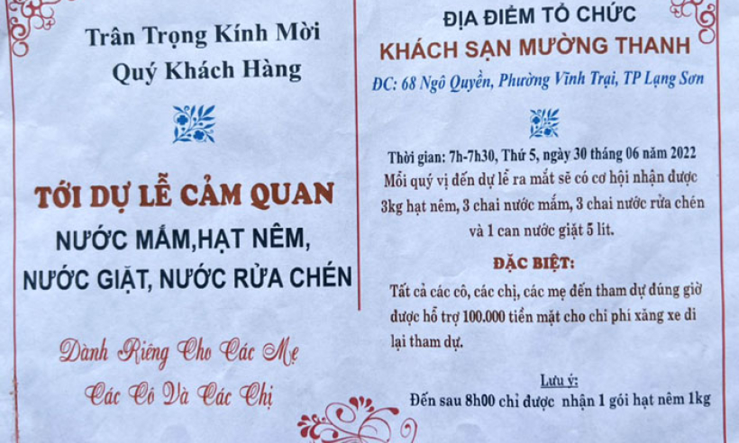 Cảnh giác với chiêu lừa đảo “mời dự lễ cảm quan để nhận quà”