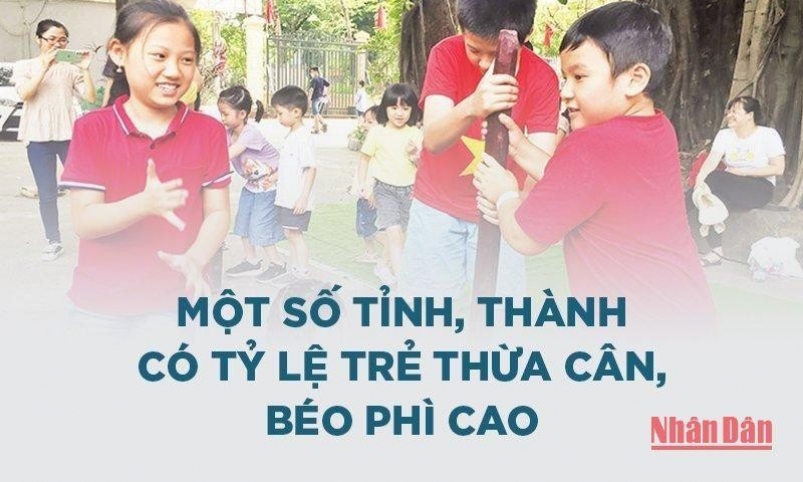 Tỷ lệ trẻ thừa cân, béo phì cao tại một số tỉnh thành