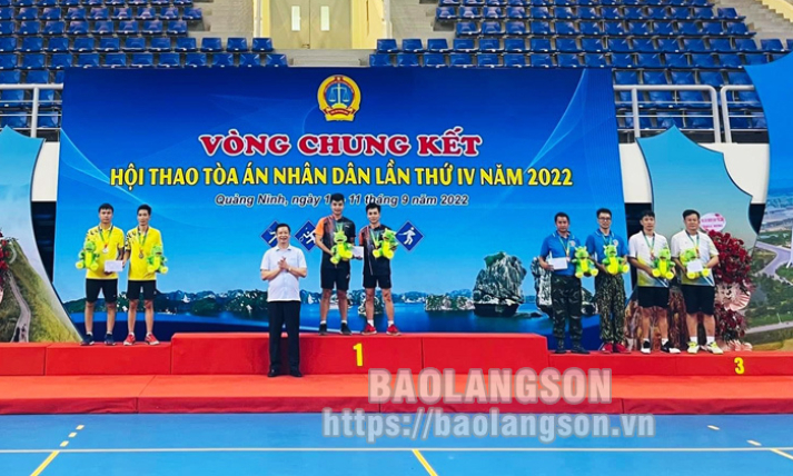 Tòa án nhân dân tỉnh Lạng Sơn đoạt 2 huy chương tại Hội thao Tòa án Nhân dân lần thứ IV