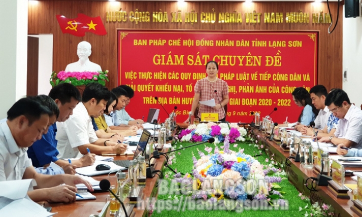 Tỷ lệ giải quyết đơn kiến nghị, phản ánh, khiếu nại tại Lộc Bình đạt từ 91% trở lên