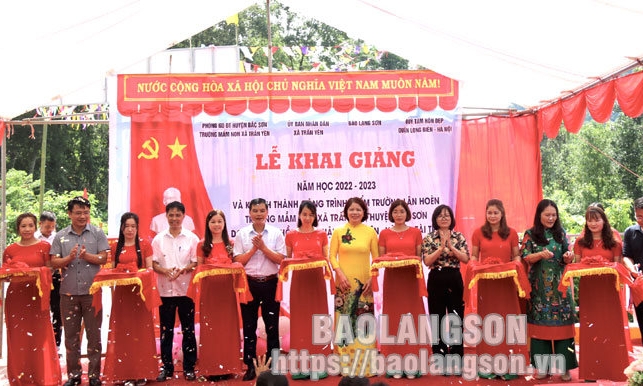 Trường Mầm non xã Trấn Yên khai giảng năm học mới và khánh thành phòng học điểm trường Lân Hoèn