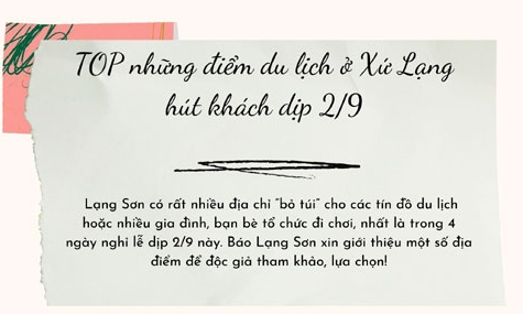 TOP những điểm du lịch ở Xứ Lạng hút khách dịp 2/9