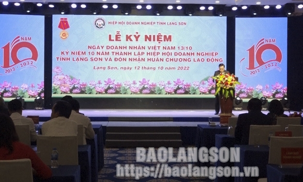 Hiệp hội Doanh nghiệp tỉnh kỷ niệm 10 năm thành lập và đón nhận Huân chương Lao động hạng Ba