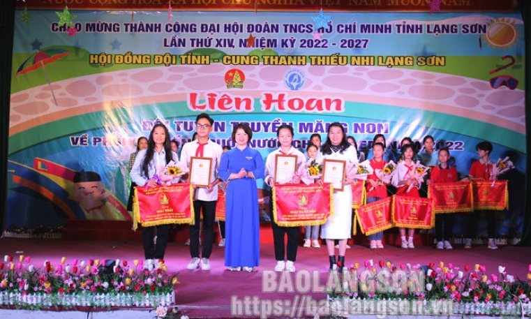 110 thiếu nhi tham gia liên hoan Đội tuyên truyền măng non “Phòng, chống đuối nước cho trẻ em” năm 2022