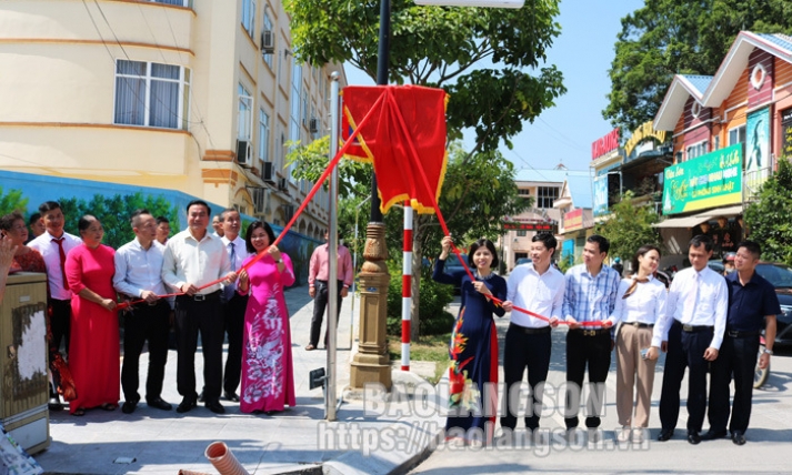 Bàn giao tuyến đường tranh bích hoạ và đèn chiếu sáng trang trí tại phố Cửa Nam