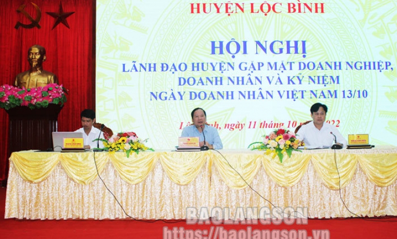 Lộc Bình: Gặp mặt doanh nghiệp doanh nhân và kỷ niệm ngày Doanh nhân Việt Nam 13/10