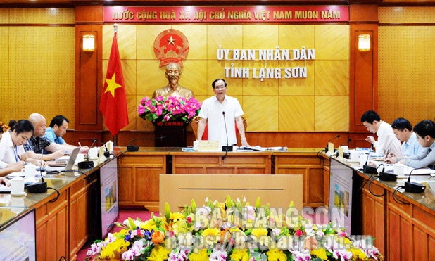 Lãnh đạo UBND tỉnh làm việc với Ban Quản lý Công viên địa chất Lạng Sơn