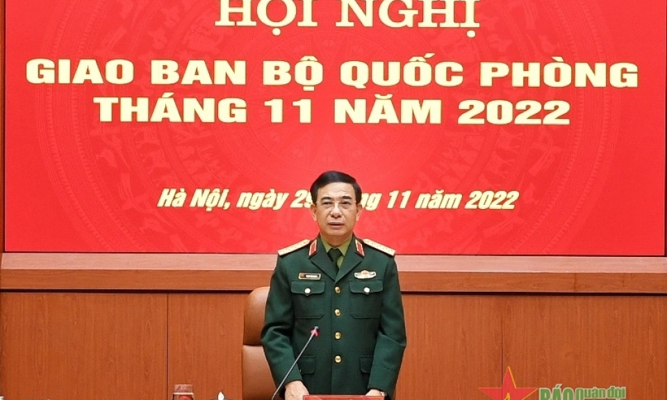 Đại tướng Phan Văn Giang chủ trì Hội nghị giao ban Bộ Quốc phòng tháng 11-2022