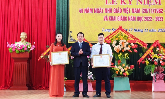 Trường Cao đẳng Nghề Lạng Sơn kỷ niệm 40 năm Ngày Nhà giáo Việt Nam và khai giảng năm học mới 2022-2023