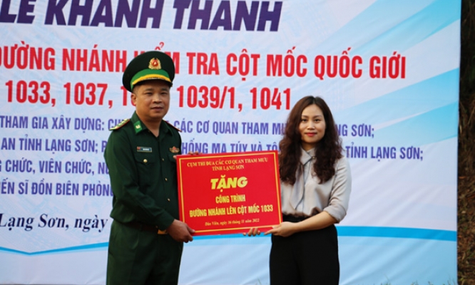 Tràng Định: Khánh thành công trình đường nhánh kiểm tra cột mốc quốc giới