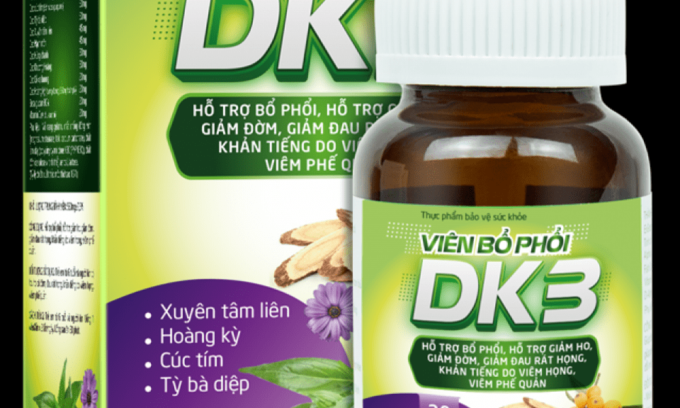 Bộ Y tế cảnh báo người tiêu dùng về viên bổ phổi DK3