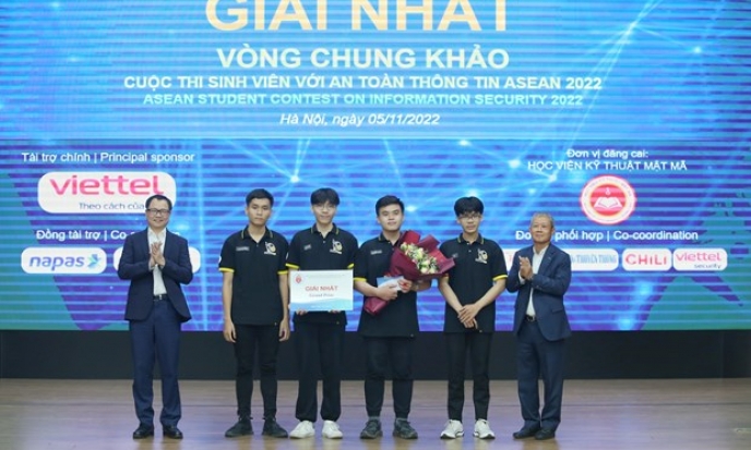 Sinh viên Việt Nam giành giải nhất cuộc thi ATTT ASEAN 2022