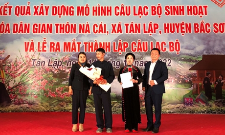 Ra mắt Câu lạc bộ sinh hoạt văn hóa dân gian dân tộc Tày thôn Nà Cái, xã Tân Lập, huyện Bắc Sơn