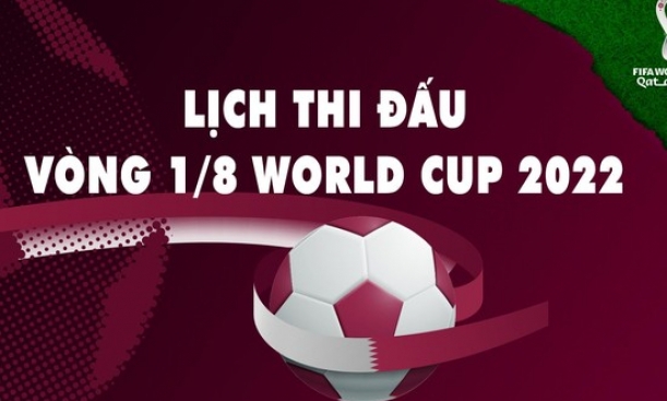 Lịch thi đấu vòng 1/8 World Cup 2022