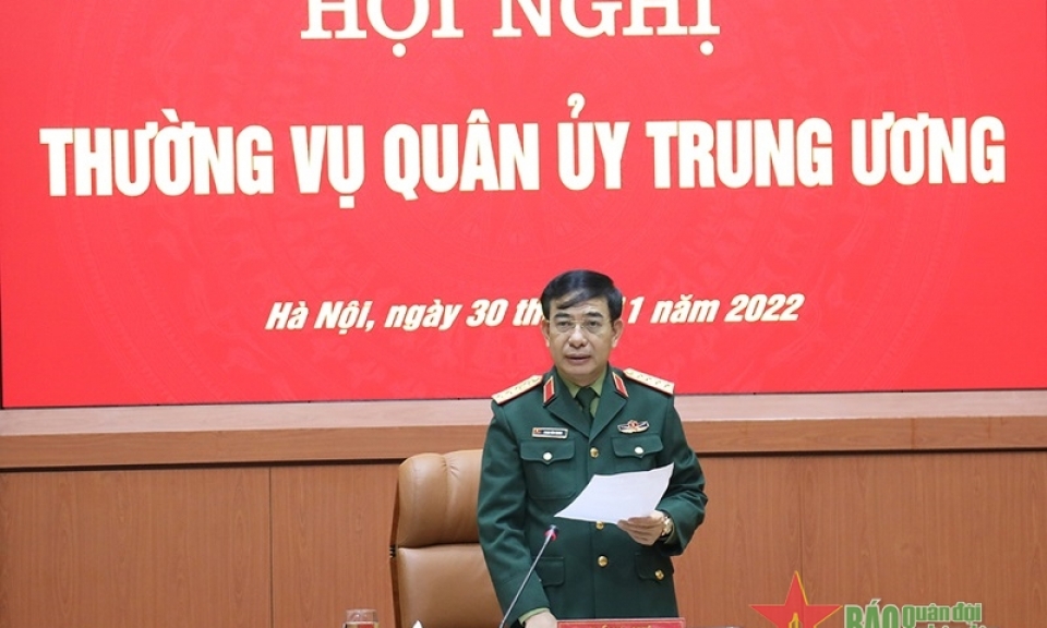 Đại tướng Phan Văn Giang chủ trì Hội nghị Thường vụ Quân ủy Trung ương