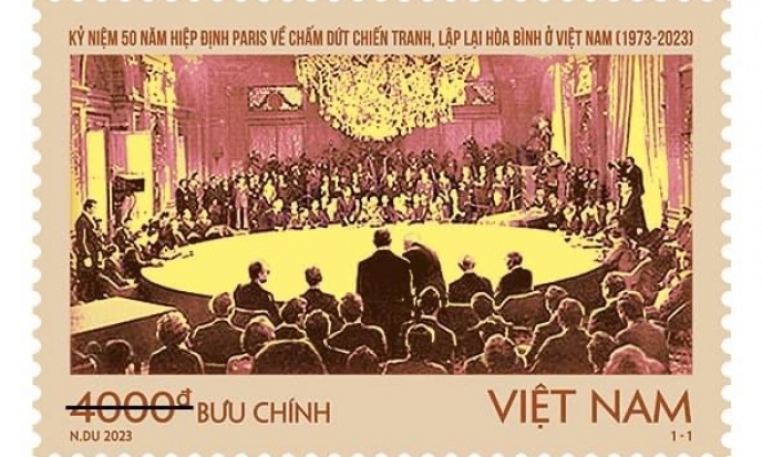 Phát hành bộ tem 'Kỷ niệm 50 năm Hiệp định Paris về chấm dứt chiến tranh, lập lại hòa bình ở Việt Nam