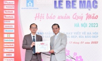 Báo Nhân Dân đoạt giải A bìa báo Xuân tại Hội báo Xuân Quý Mão - Hà Nội năm 2023