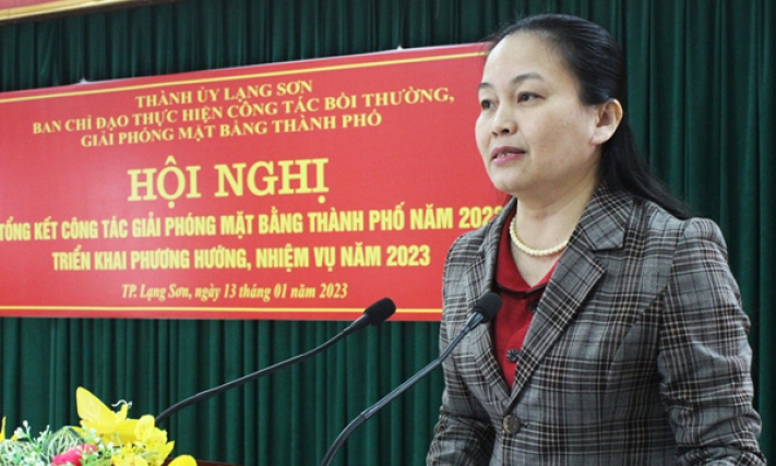 Ban Chỉ đạo giải phóng mặt bằng thành phố Lạng Sơn triển khai nhiệm vụ năm 2023