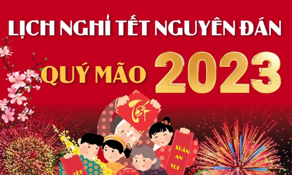 Lịch nghỉ Tết Nguyên đán Quý Mão 2023