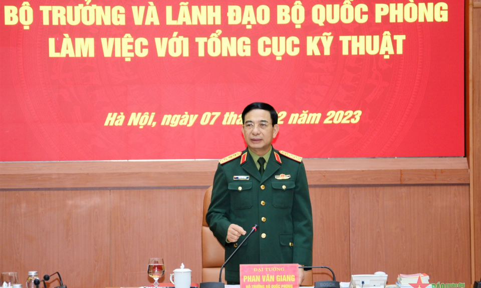 Đại tướng Phan Văn Giang: Tổng cục Kỹ thuật phát huy hơn nữa vai trò tham mưu với Quân ủy Trung ương,