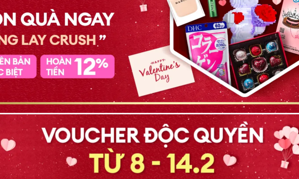 Sàn online tung nhiều deal giảm giá tới 50% nhân dịp lễ Valentine