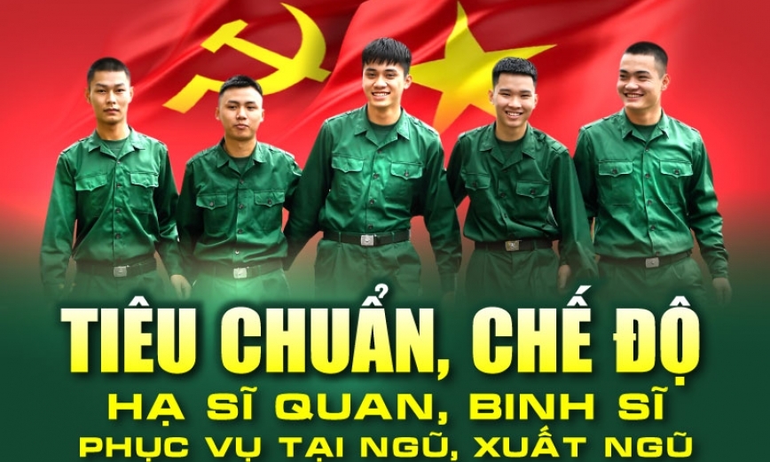 Tiêu chuẩn, chế độ hạ sĩ quan, binh sĩ phục vụ tại ngũ, xuất ngũ