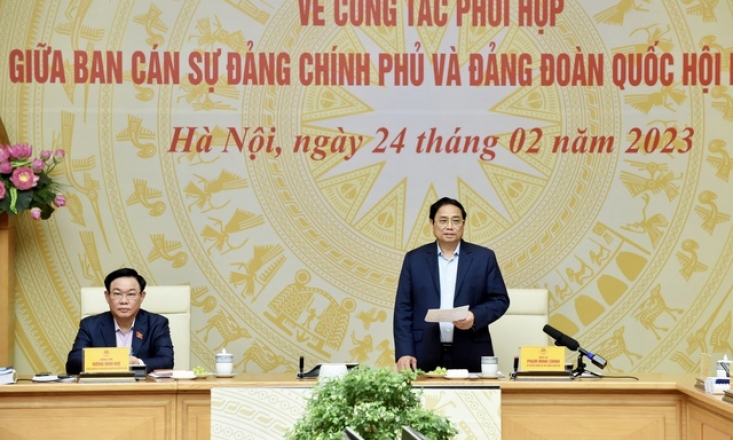 Ban cán sự Đảng Chính phủ và Đảng đoàn Quốc hội phối hợp ngày càng chặt chẽ, hiệu quả