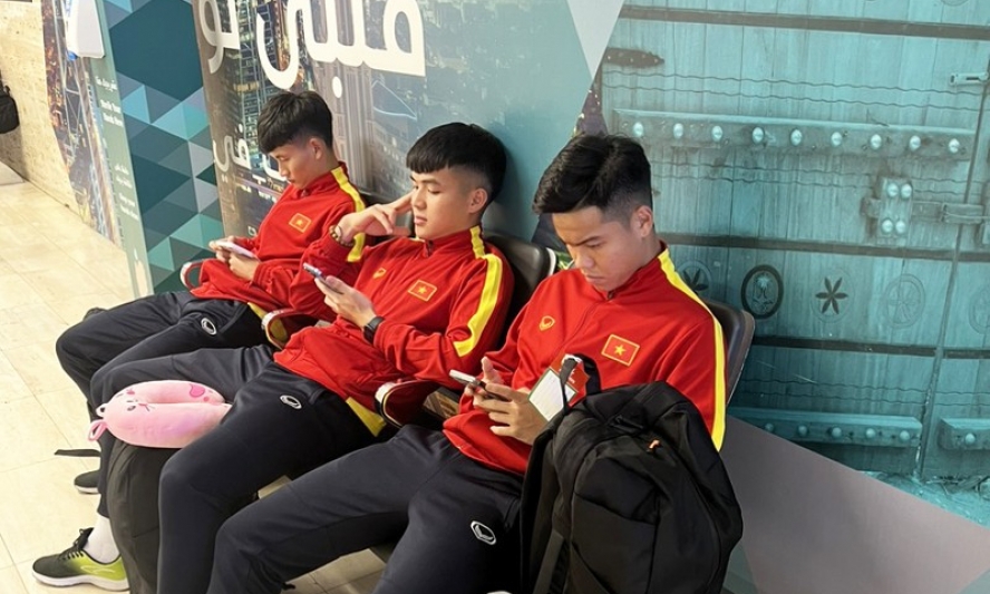 U20 Việt Nam đã đến Saudi Arabia an toàn